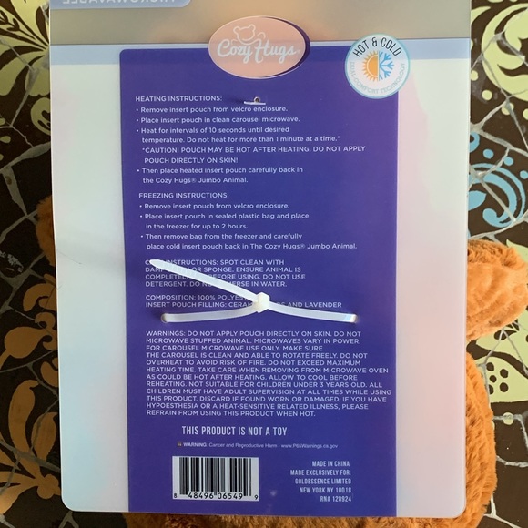 COZY HUGS  JUMBO. AROMATHERAPY BEAR Pack. NWT - Picture 2 of 7